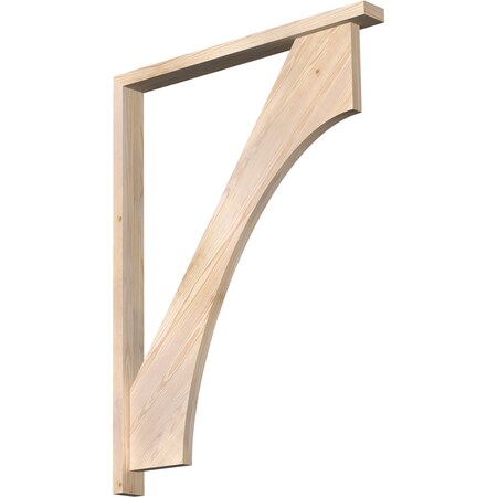 Ekena Millwork Westlake Block Smooth Bracket w/ Offset Brace, Douglas Fir, 3 1/2"W x 36"D x 48"H BKT0402X36X48WTL05SDF
